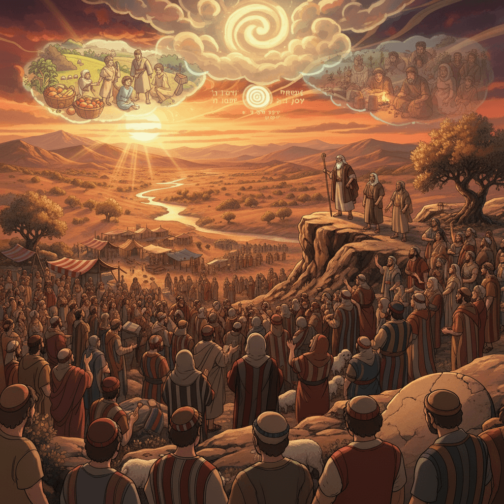 God lovingly points the way forward, reminding the Israelites of His desire for their happiness and well-being.
